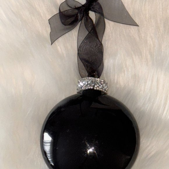 Christmas Ornament, Black/Silver Mercedes Gift, Handmade Gift, Holiday Gift - Picture 12 of 16